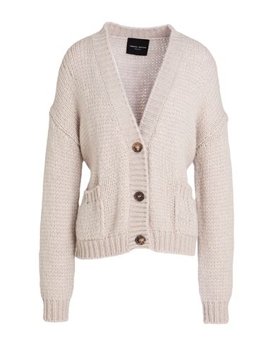 Woman Cardigan Taupe Size M Baby alpaca wool, Polyamide, Wool