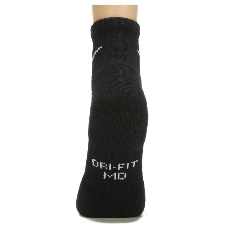 6 Pack Youth Medium Cushioned Ankle Socks (Black)
