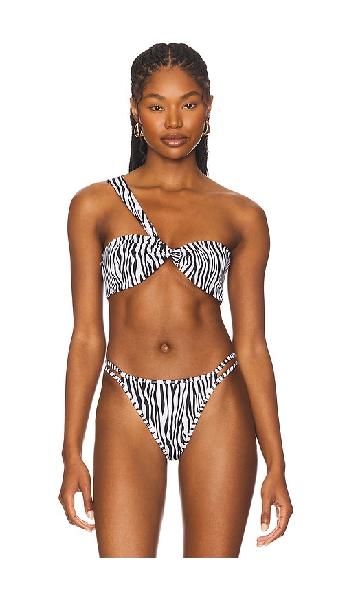 LIONESS x REVOLVE Bondi Bikini Top in Black,White. -  XXS also in L, M, S