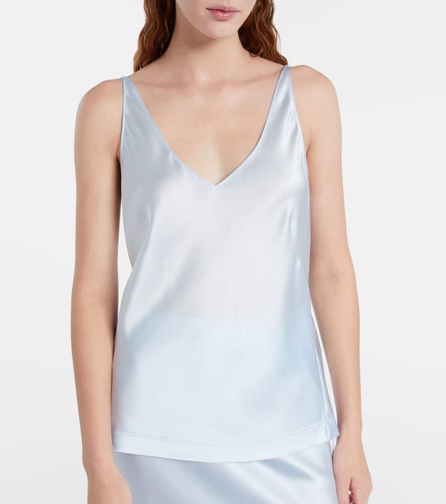 Sense of Shine silk-blend top