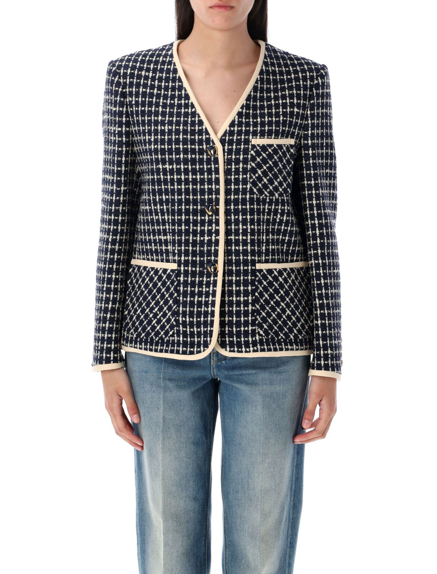 Navy Blue boucl blazer