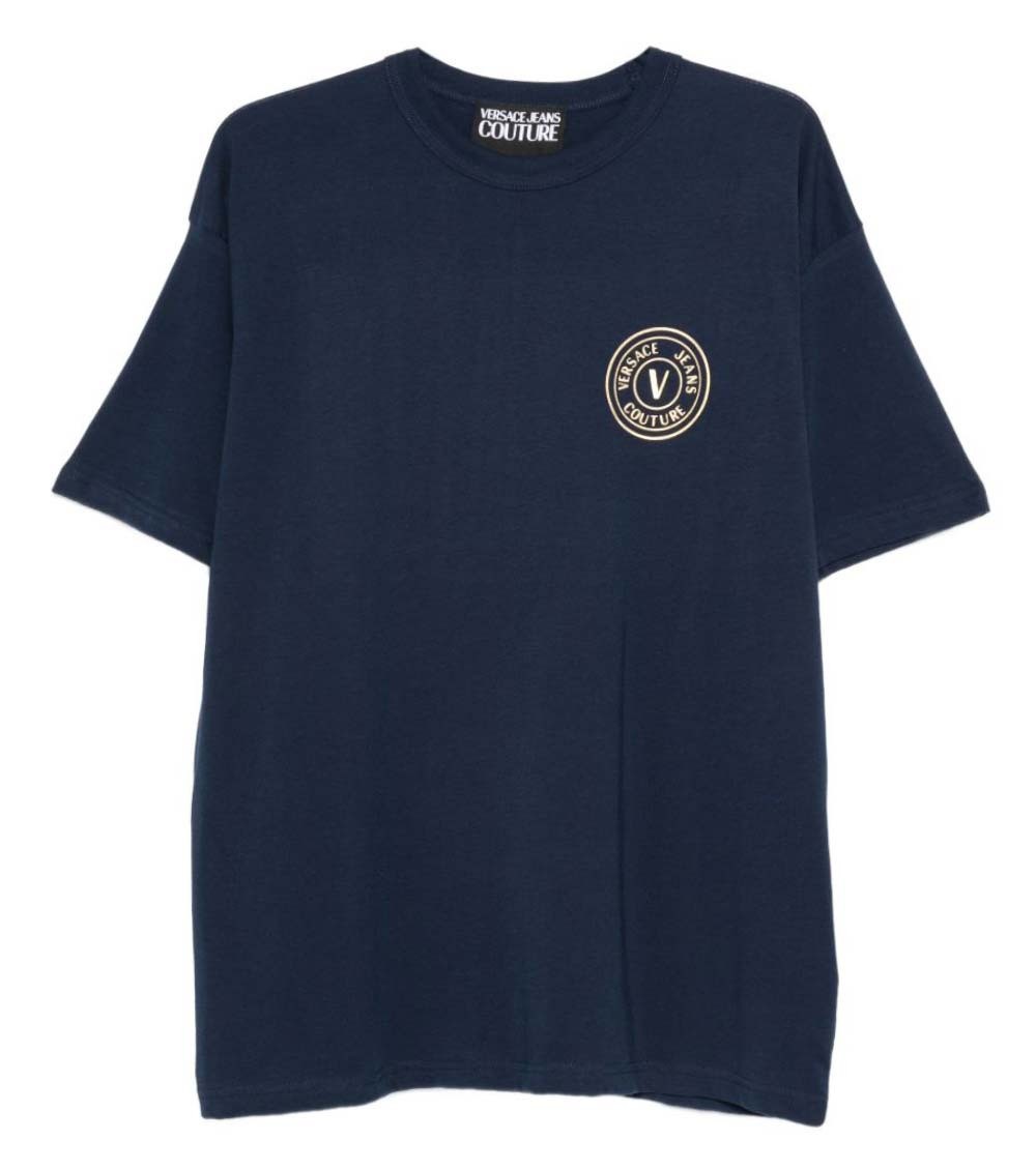 Blue Solid Crew Neck T-Shirt