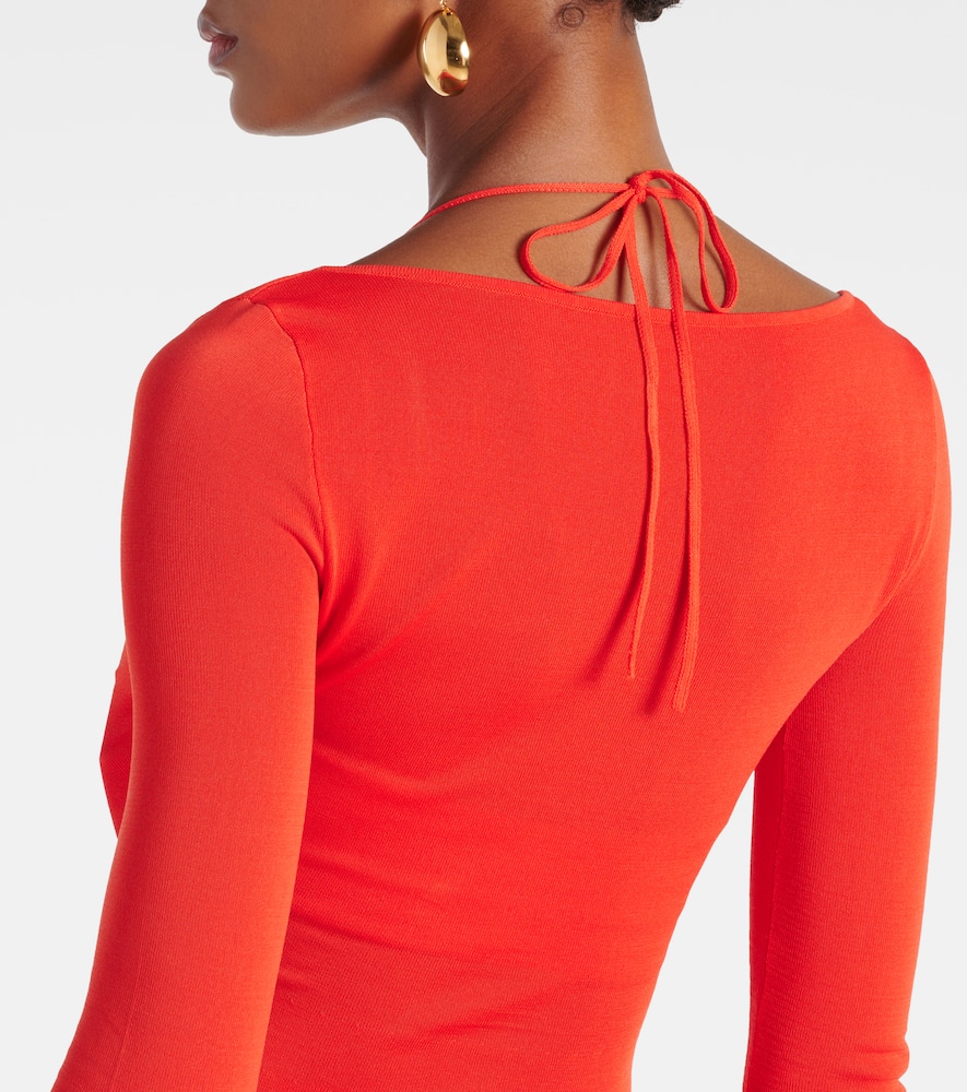 Valejo Halter knit maxi dress