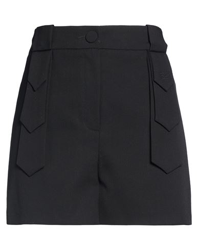 Woman Shorts & Bermuda Shorts Black Size 8 Polyester, Wool, Elastane