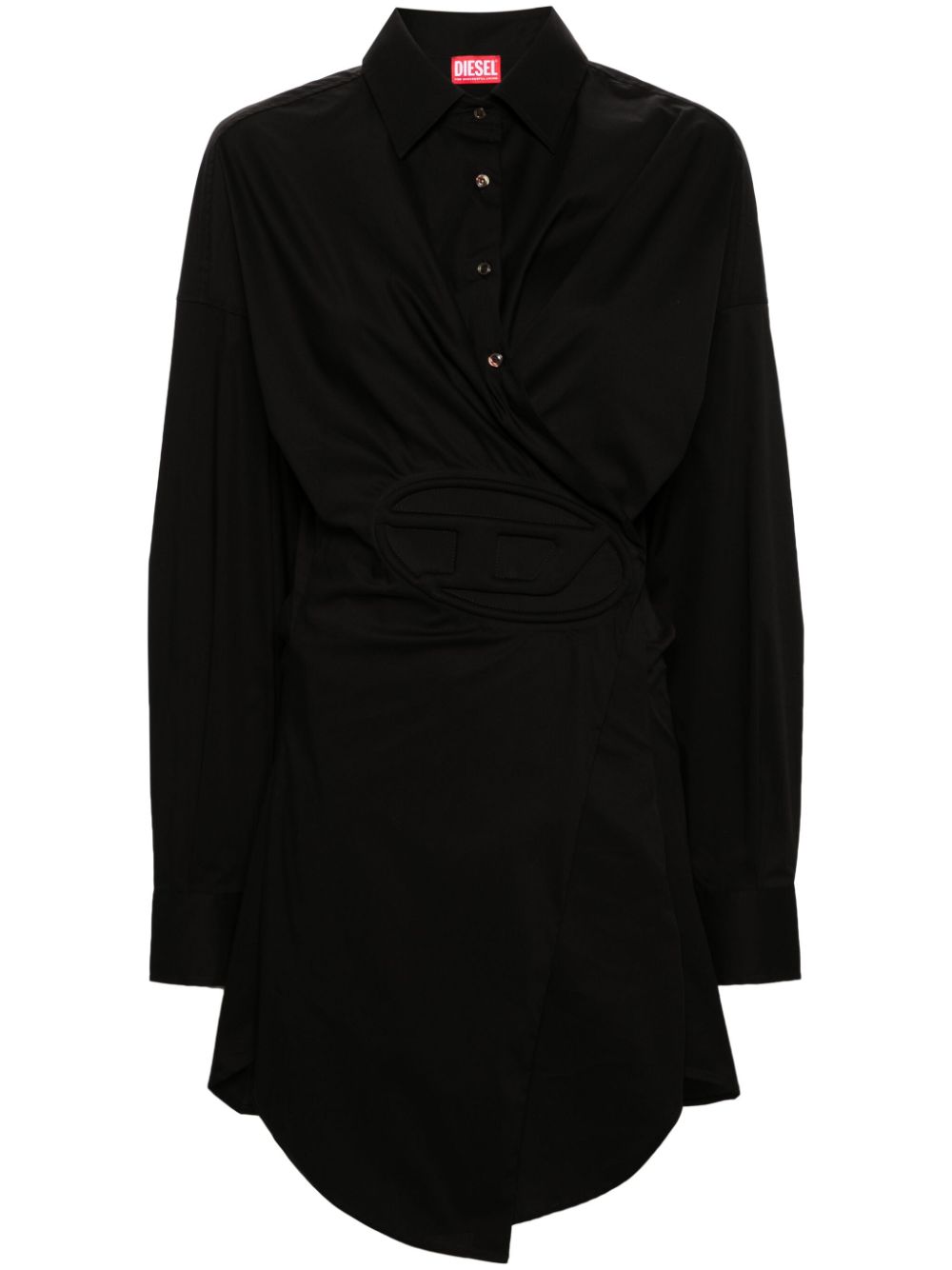 D-Sizen-N1 poplin shirt dress - Black