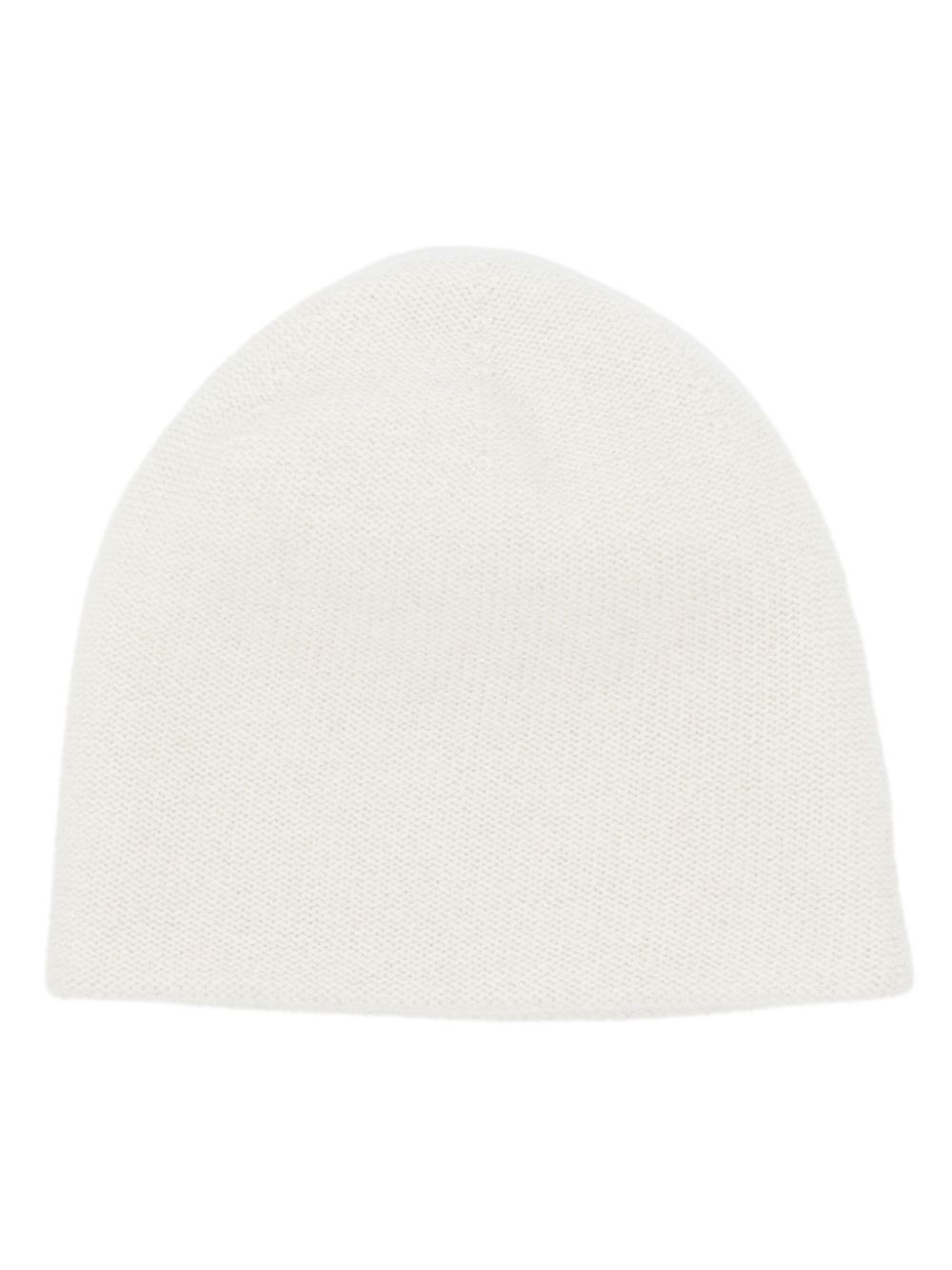 Double layer cashmere beanie - White