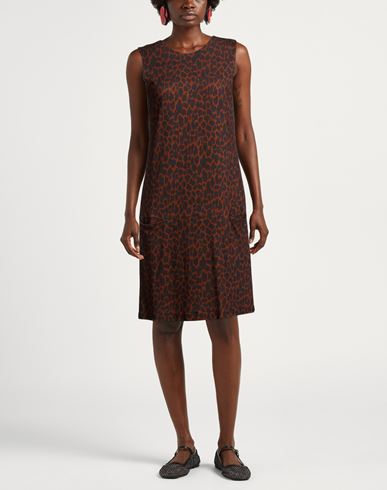 Woman Mini dress Brown Size 4 Viscose, Elastane