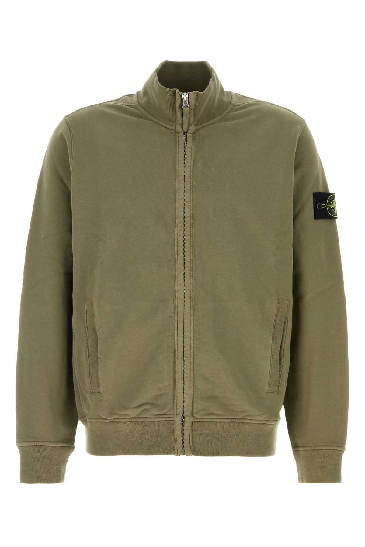 Cardigan Sweatshirt — Green