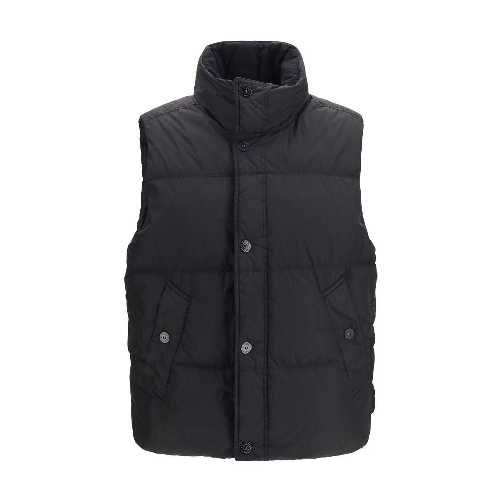 Crinkle Reps Vest — Black
