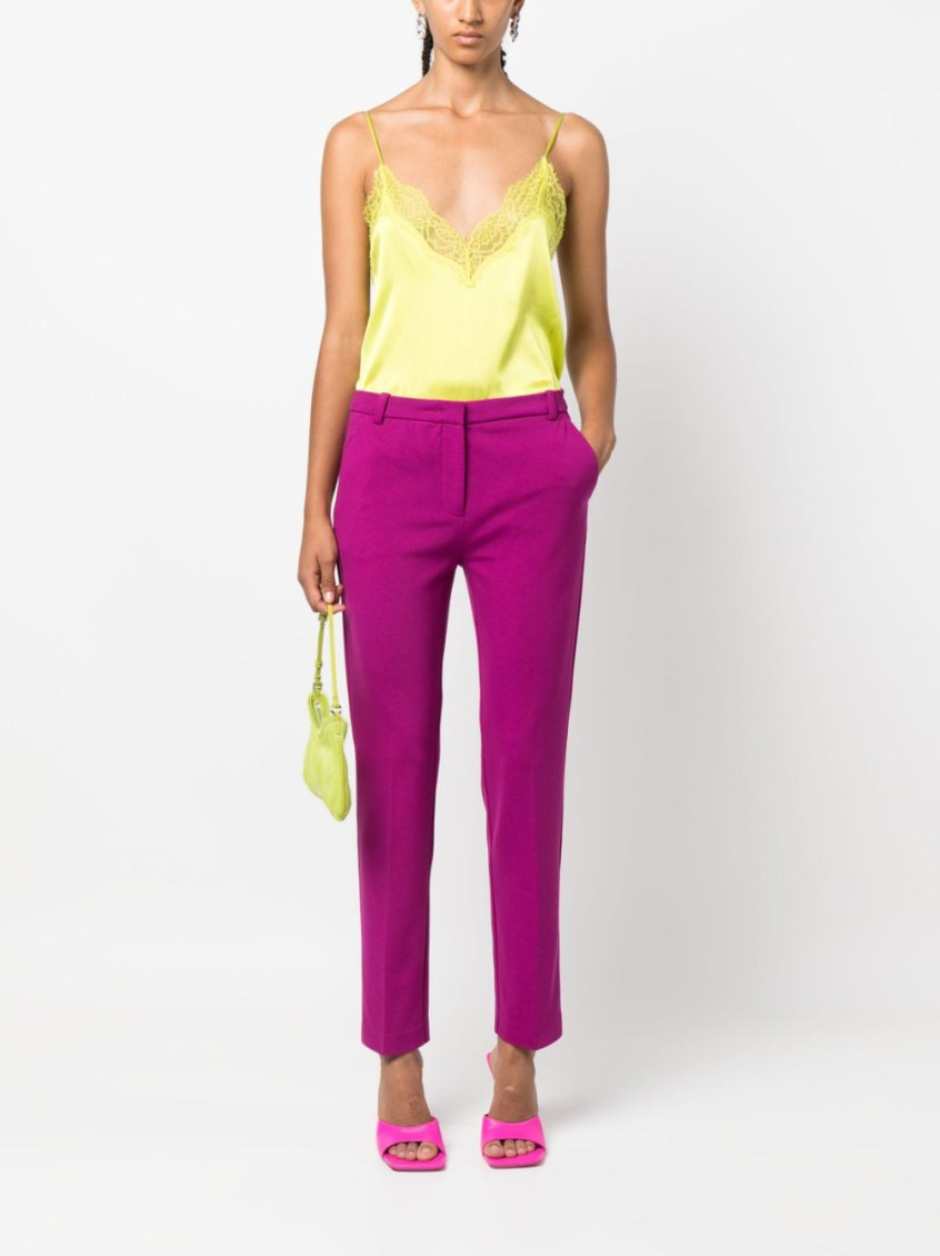 Mid-rise tailored trousers - Purple