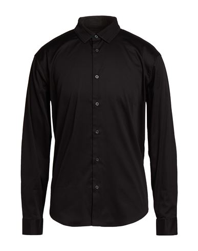 Man Shirt Black Size XL Cotton, Elastane