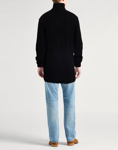 Man Turtleneck Black Size L Virgin Wool