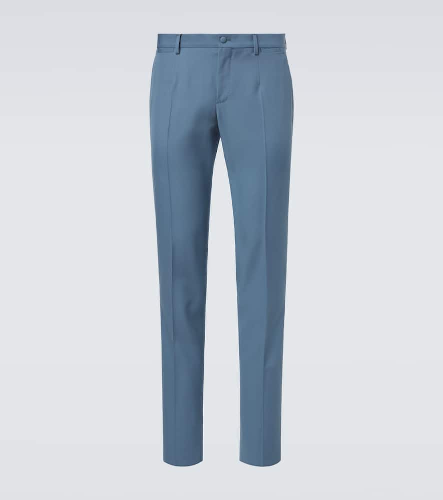 Virgin wool straight pants