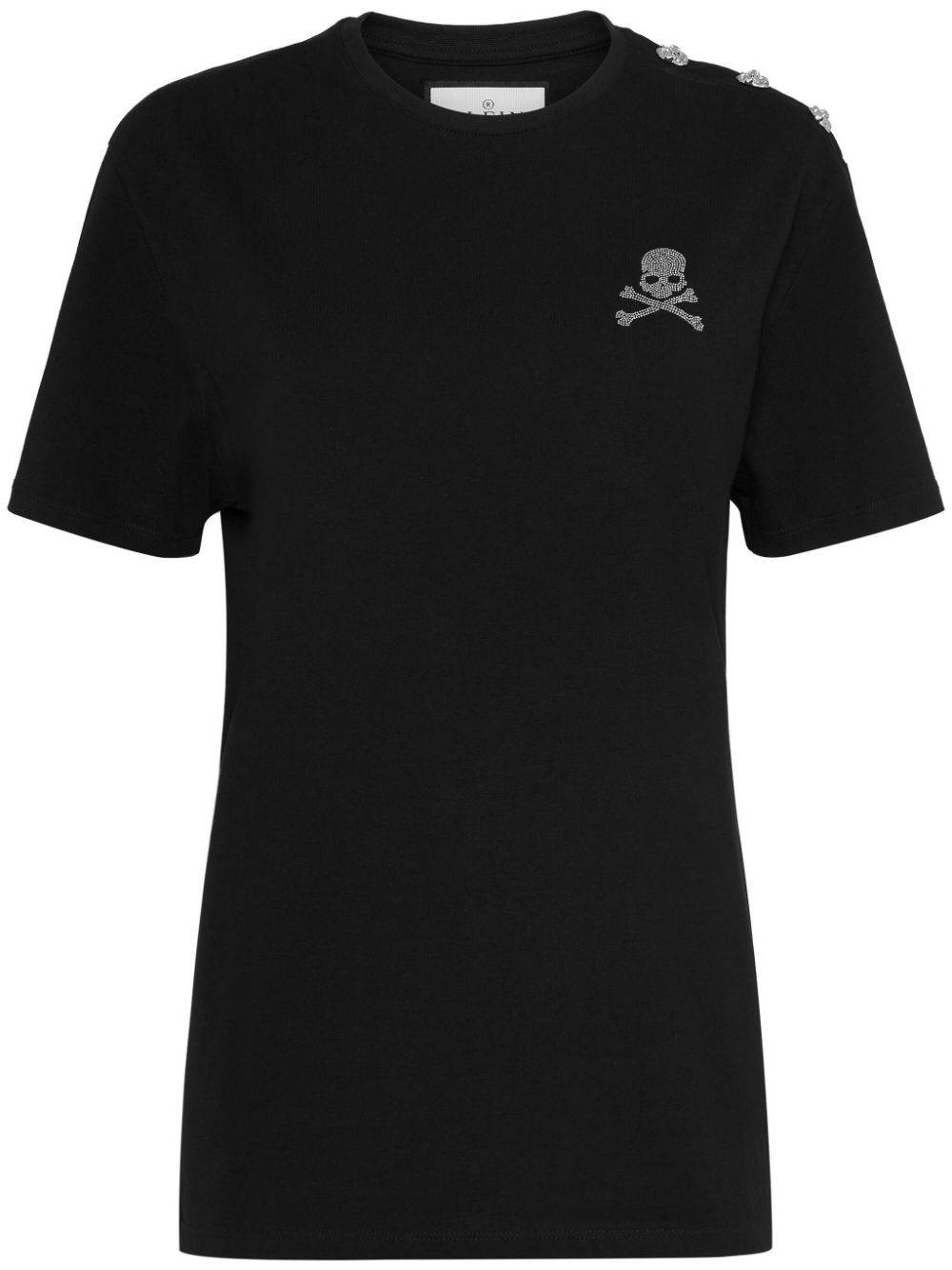 Skull-embellished cotton T-shirt - White