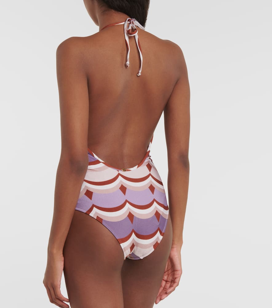 Vintage Waves printed swimsuit