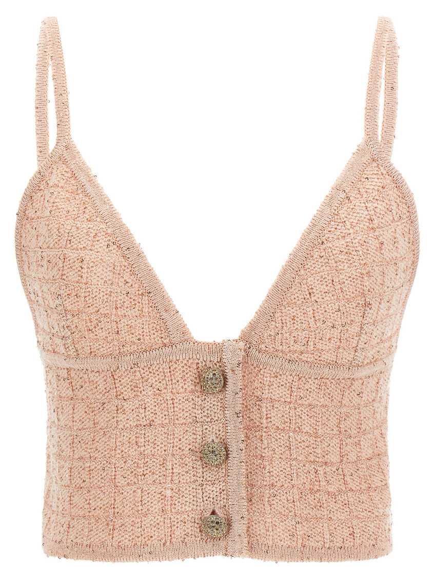 Sequin Top Tops Pink