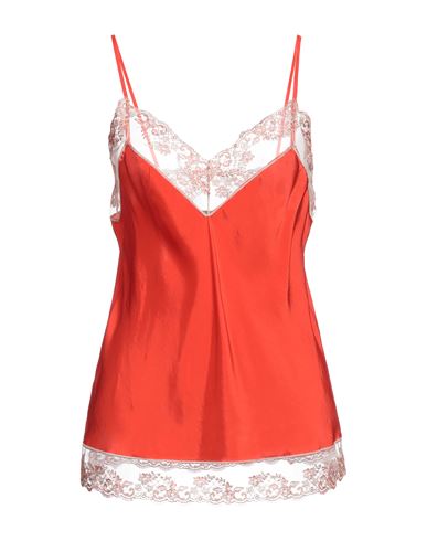 Woman Top Coral Size 2 Viscose, Cupro, Polyester, Polyamide