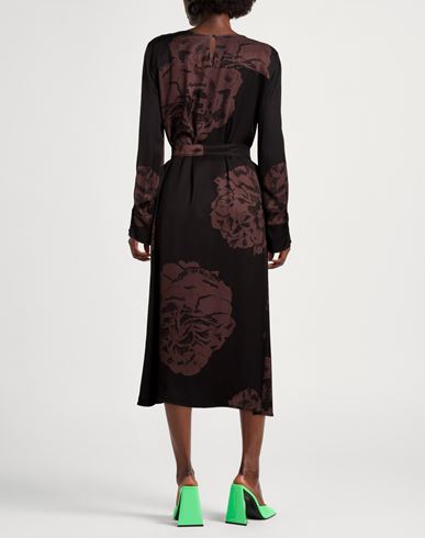 Woman Midi dress Black Size 4 Viscose