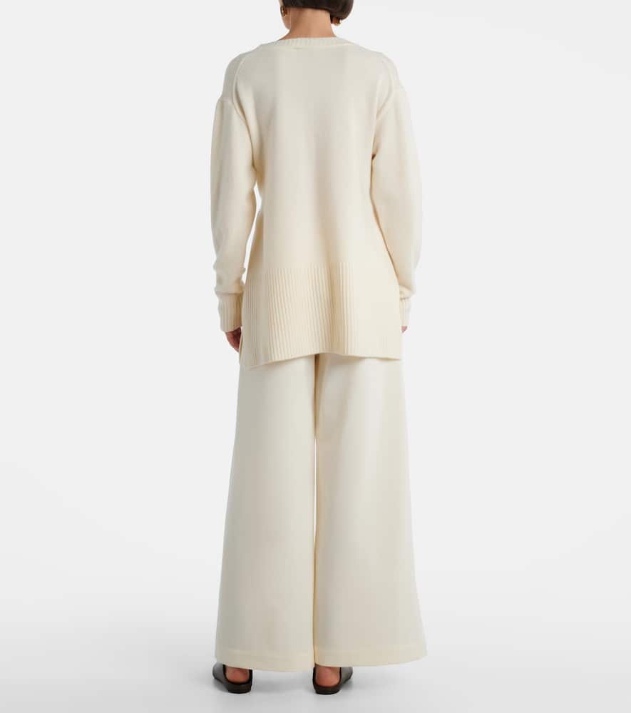 Belted wool cardigan