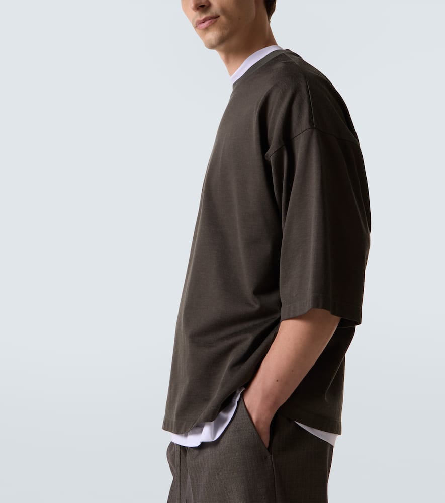 Oversized cotton-blend T-shirt