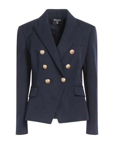 Woman Blazer Midnight blue Size 14 Wool