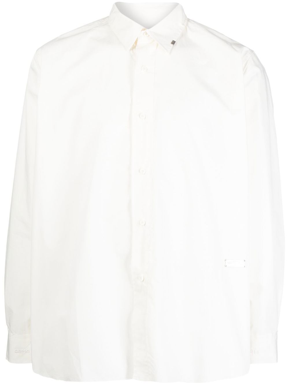 Raw-cut hem shirt - White