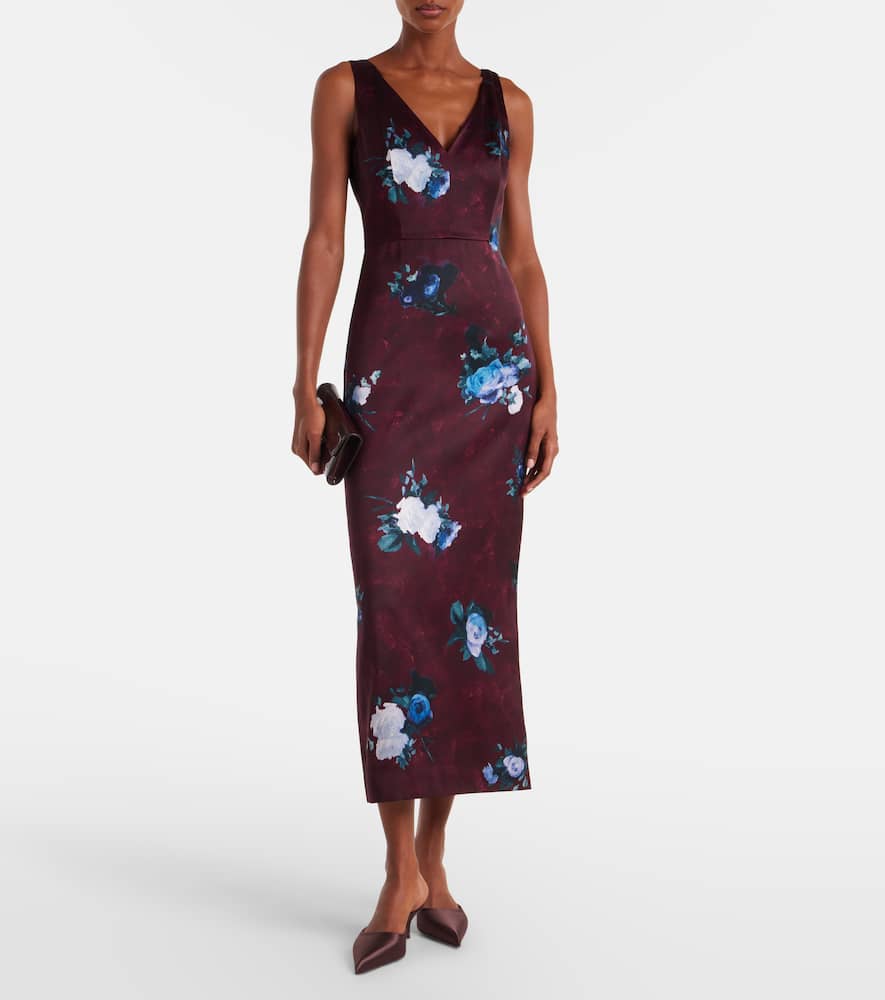 Floral duchesse cocktail dress