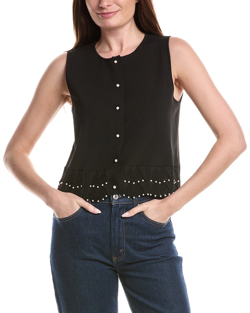 Pearl Button-Front Vest