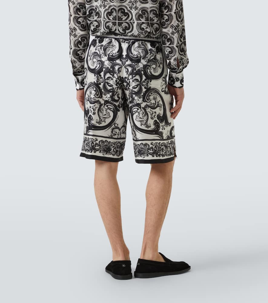 Dolce & Gabbana Majolica silk twill shorts