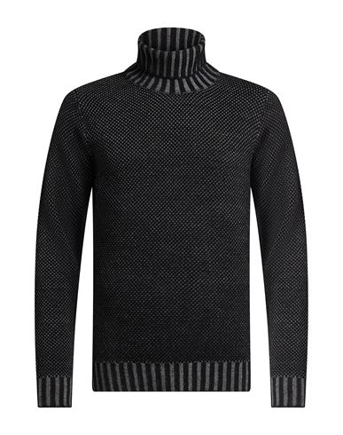 Man Turtleneck Charcoal Size 38 Acrylic, Merino Wool, Wool, Viscose