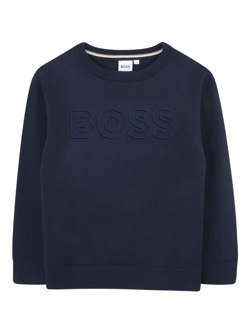 Logo-embossed crew-neck sweatshirt - Blue