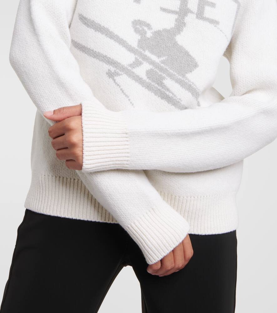 Wool intarsia turtleneck sweater