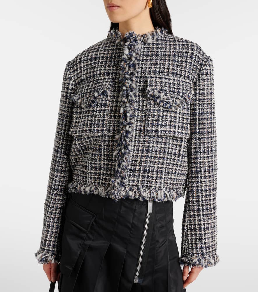 Wool-blend tweed jacket