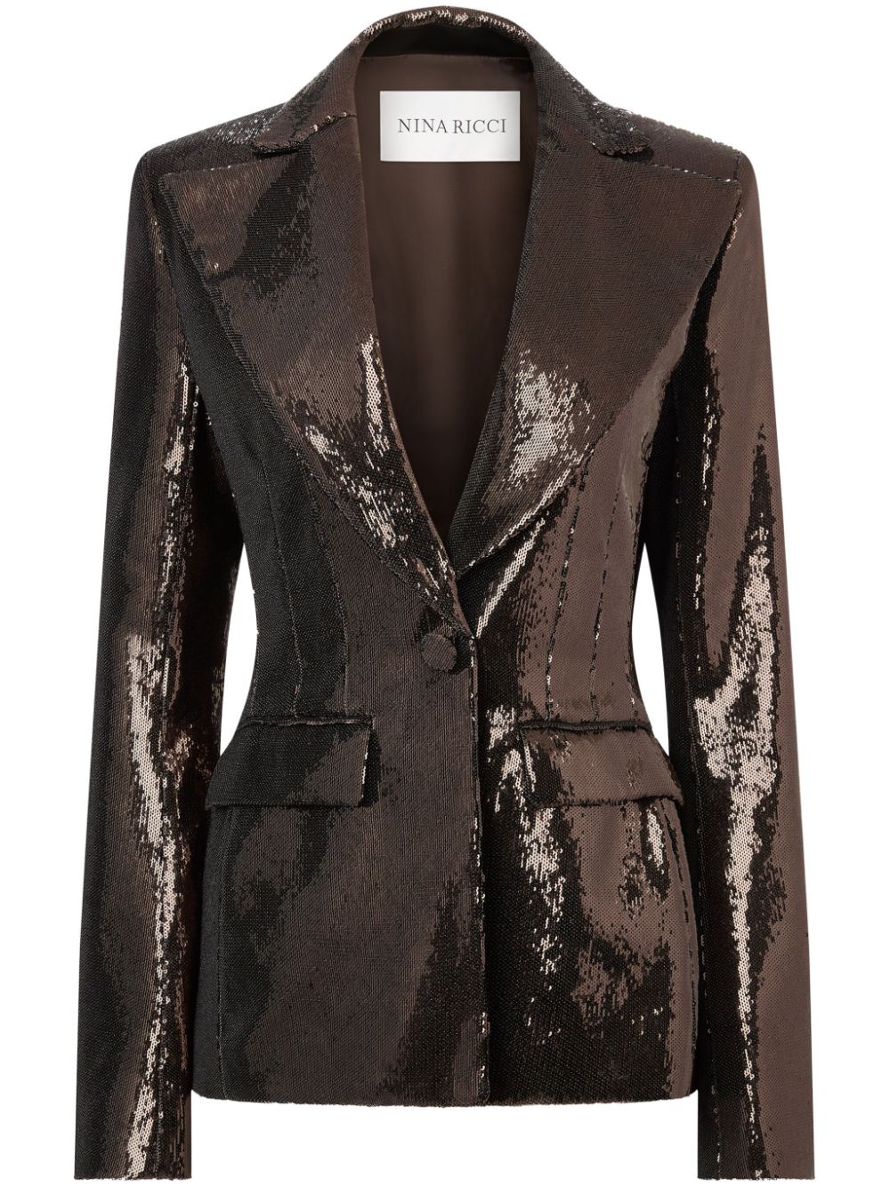 Sequined blazer - Brown