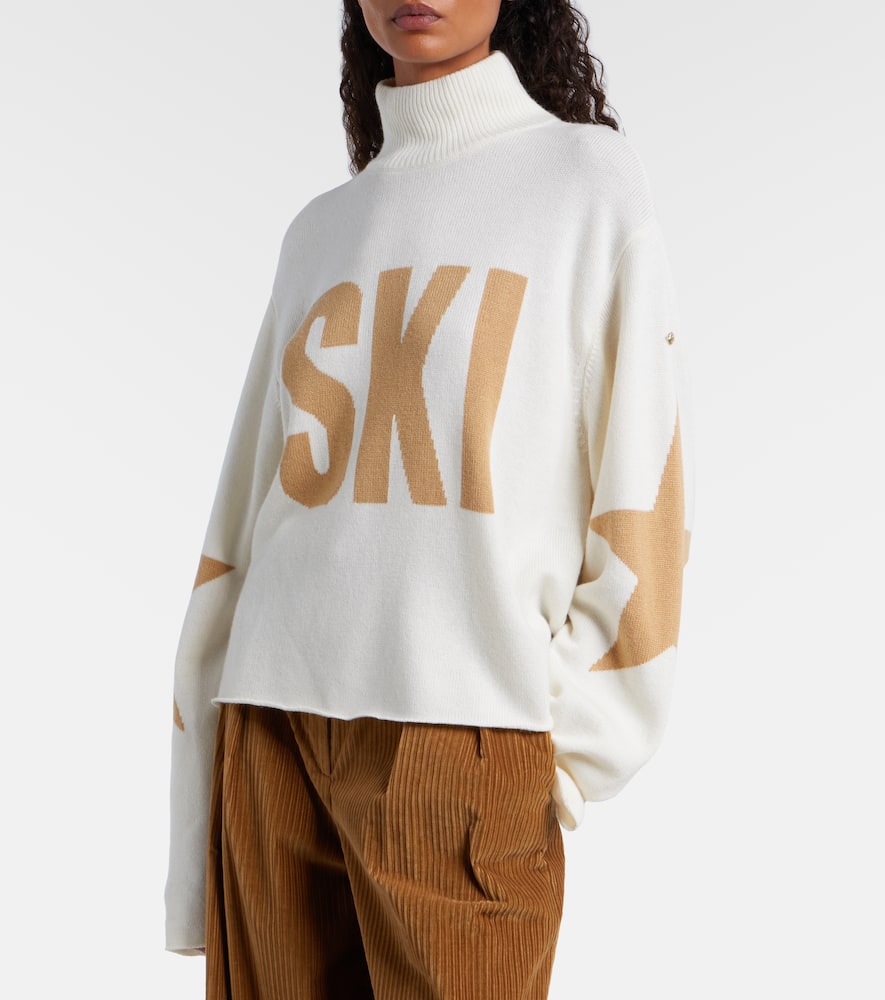 Wool-blend turtleneck sweater