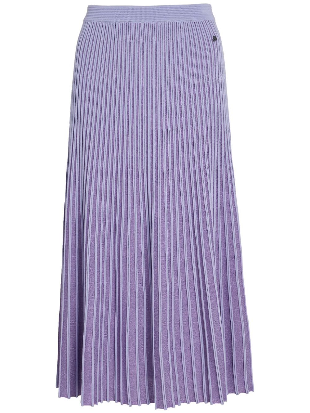 Pleated knit skirt - Purple