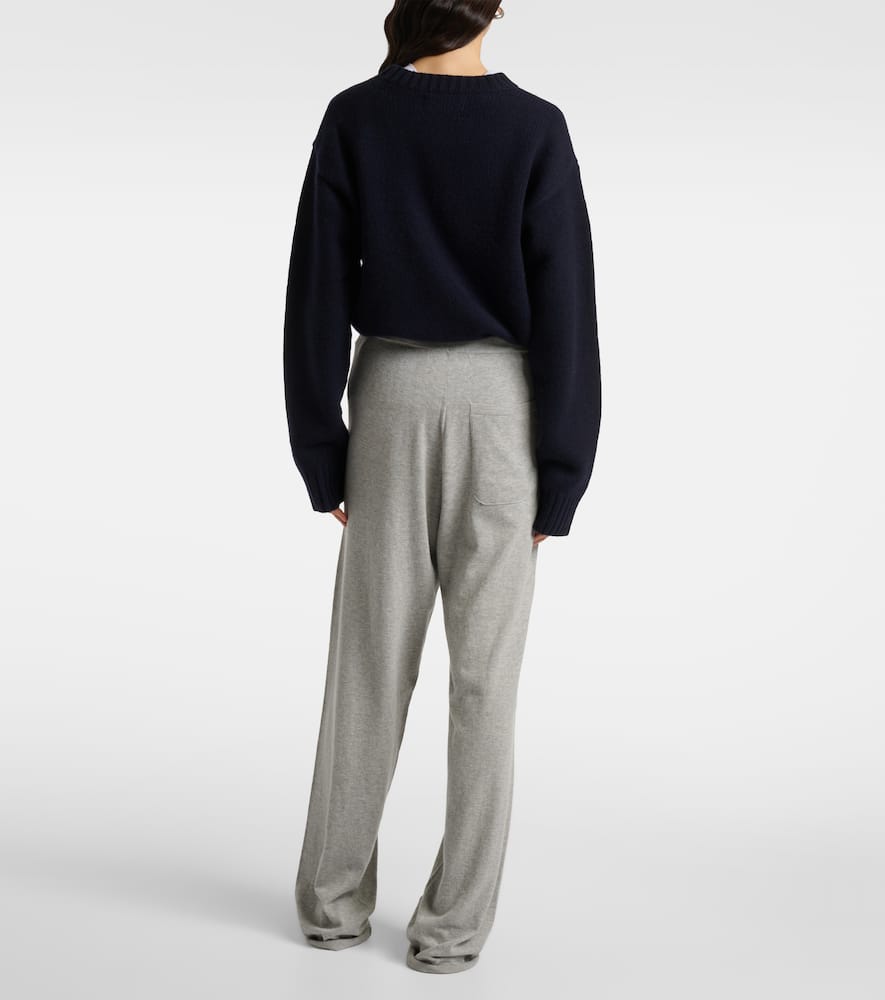 N°353 Relax cotton and cashmere wide-leg pants