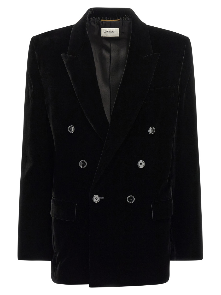 Velvet Doulbe-Breasted Jacket