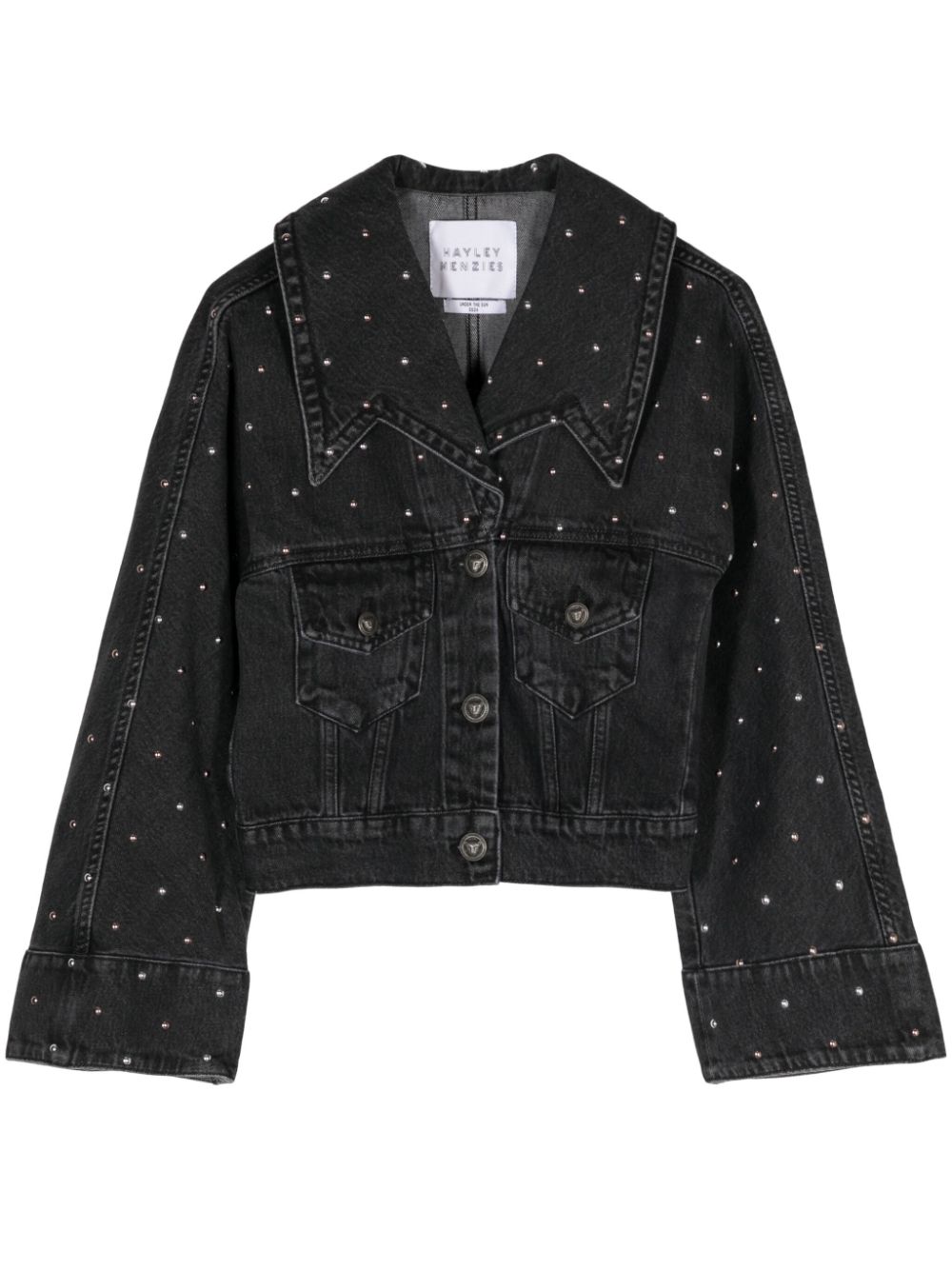 Studded denim jacket - Black
