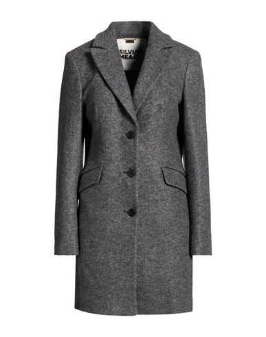 Woman Coat Charcoal Size 4 Polyester