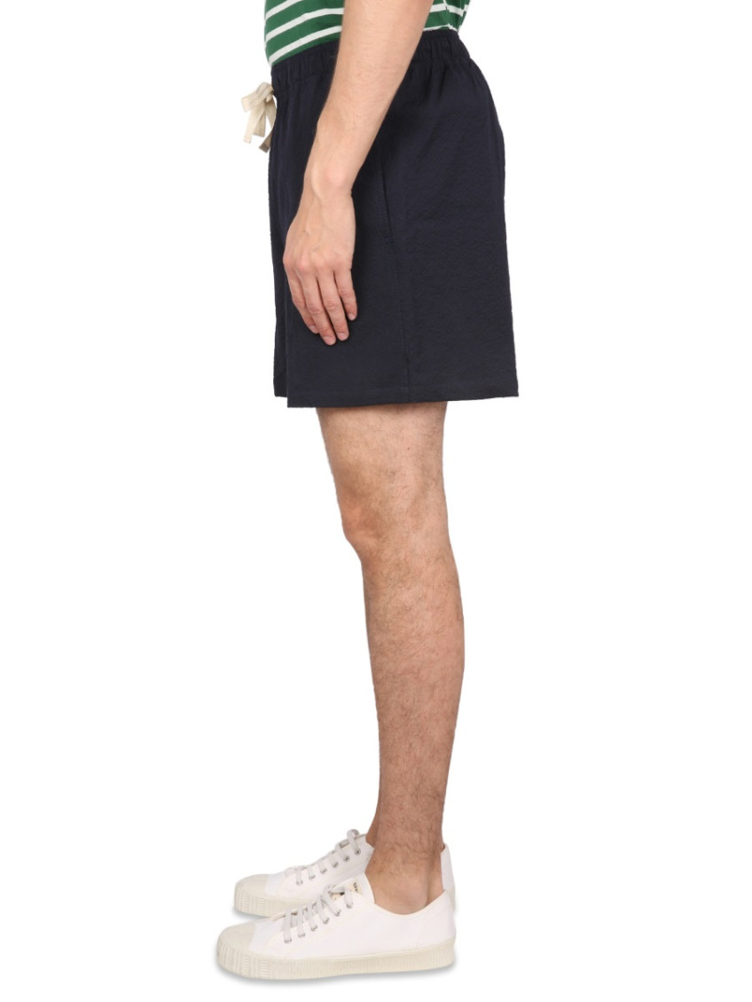 Dark Blue Solid Shorts