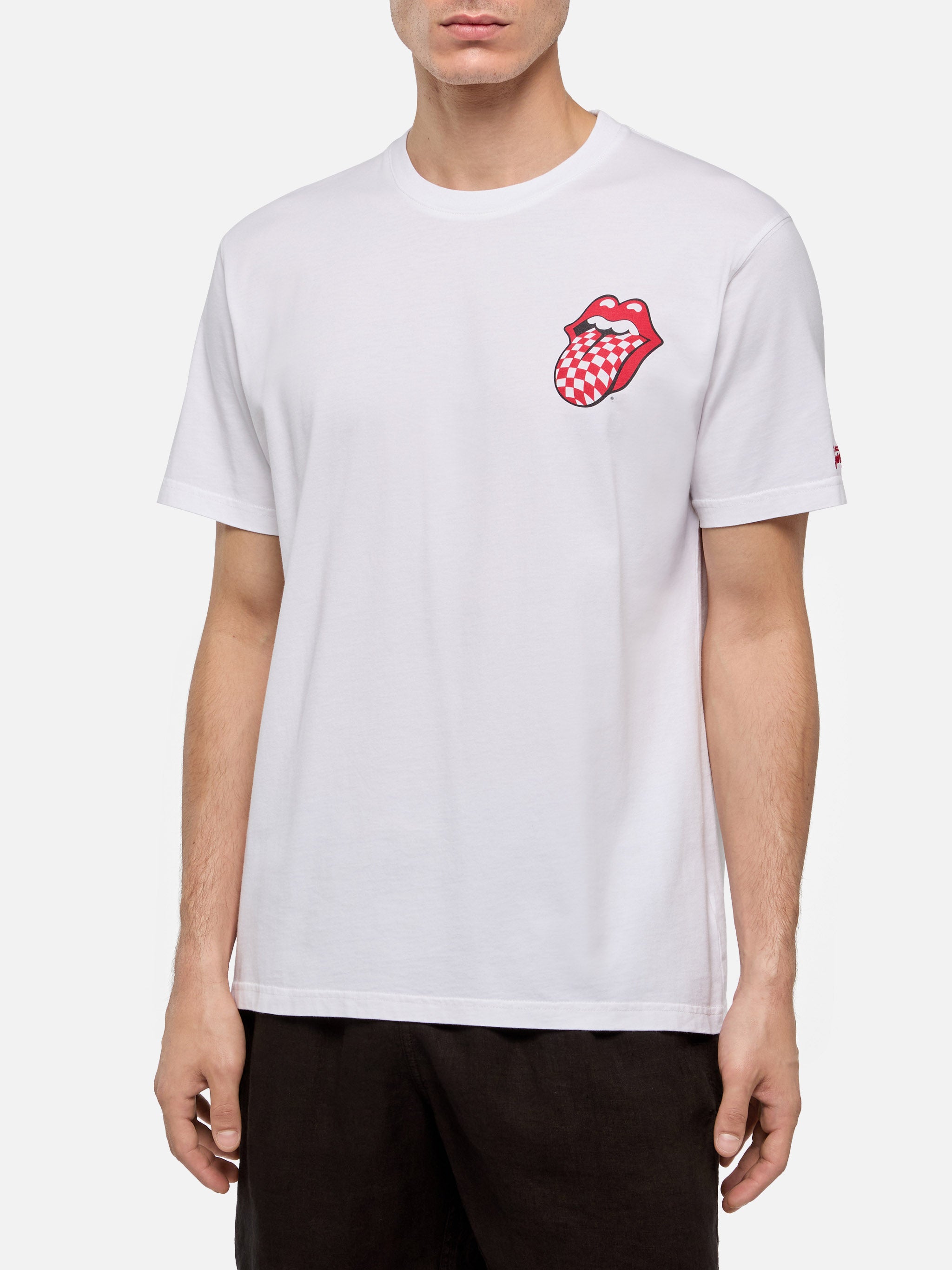 Cotton T-Shirt With Rolling Stones Print The Special Edition White - Men