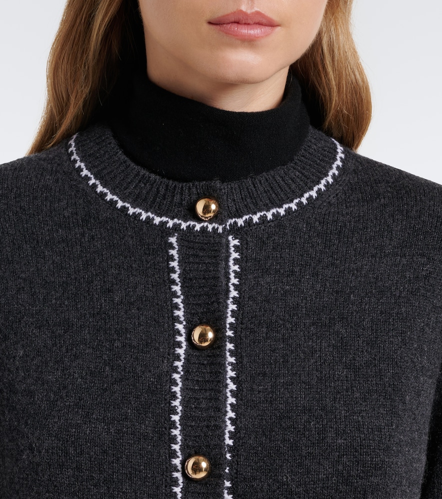 Virgin wool and cashmere cardigan