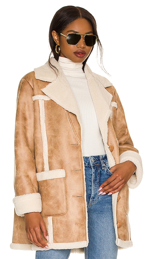 House of Harlow 1960 x REVOLVE Lowelle Coat in Tan.  XS. Also in L, M