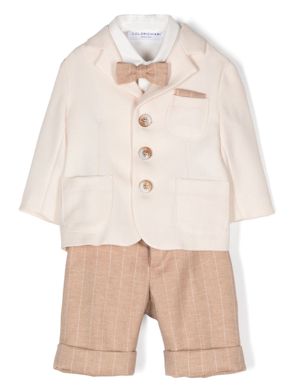 Single-breasted trousers set - Brown