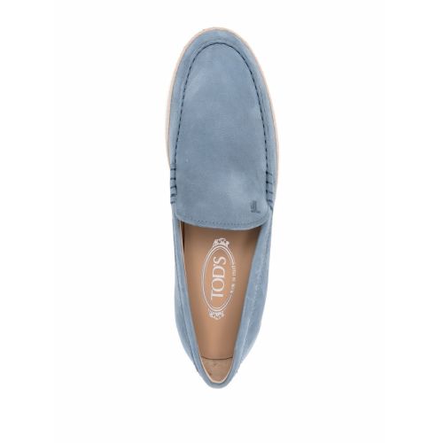 Almond-toe suede loafers