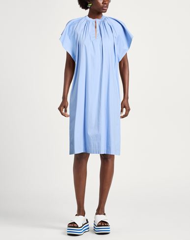 Woman Mini dress Light blue Size 6 Cotton, Polyamide, Synthetic fibers, Elastane