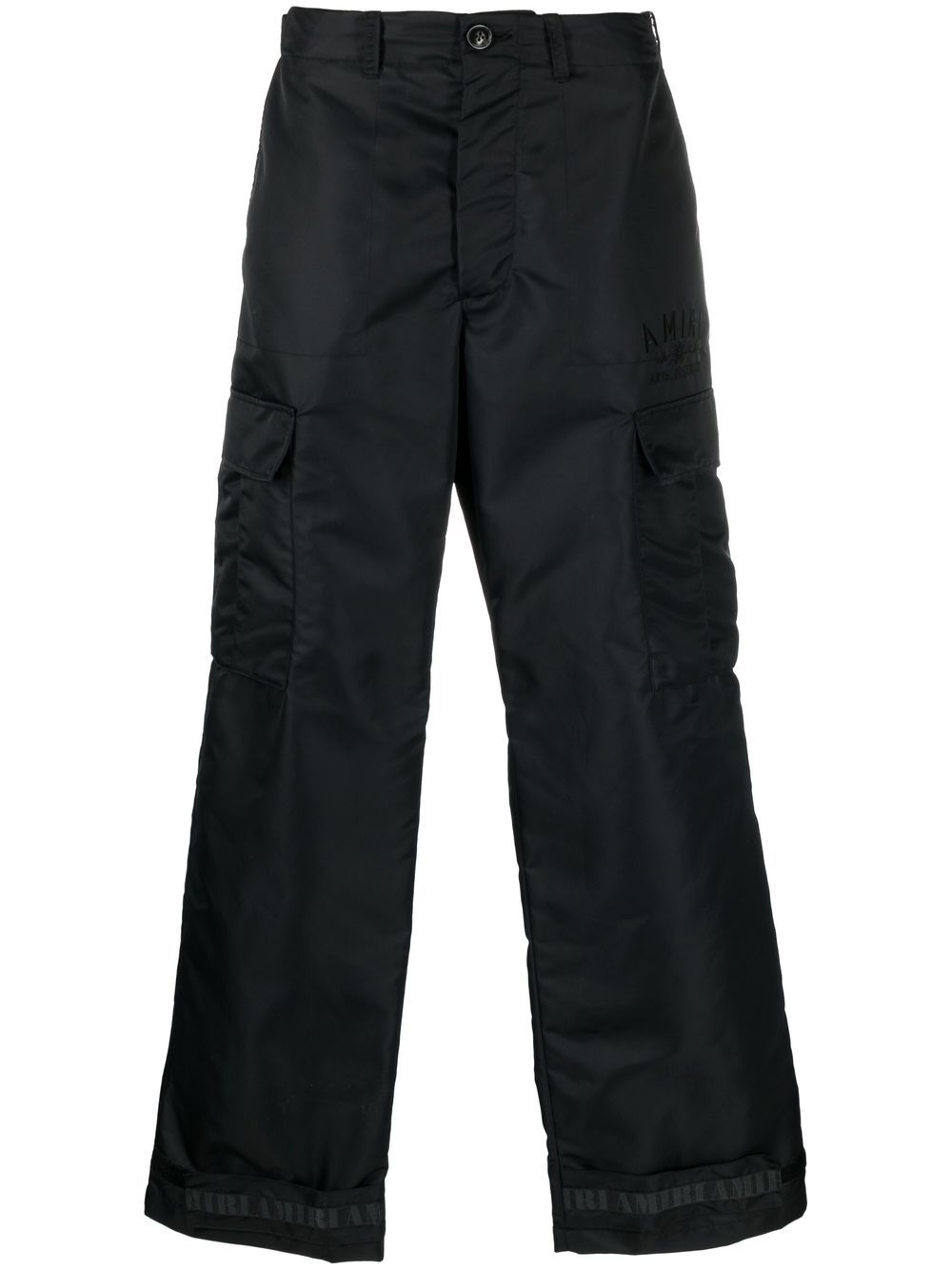 Wide-leg cargo trousers - Black