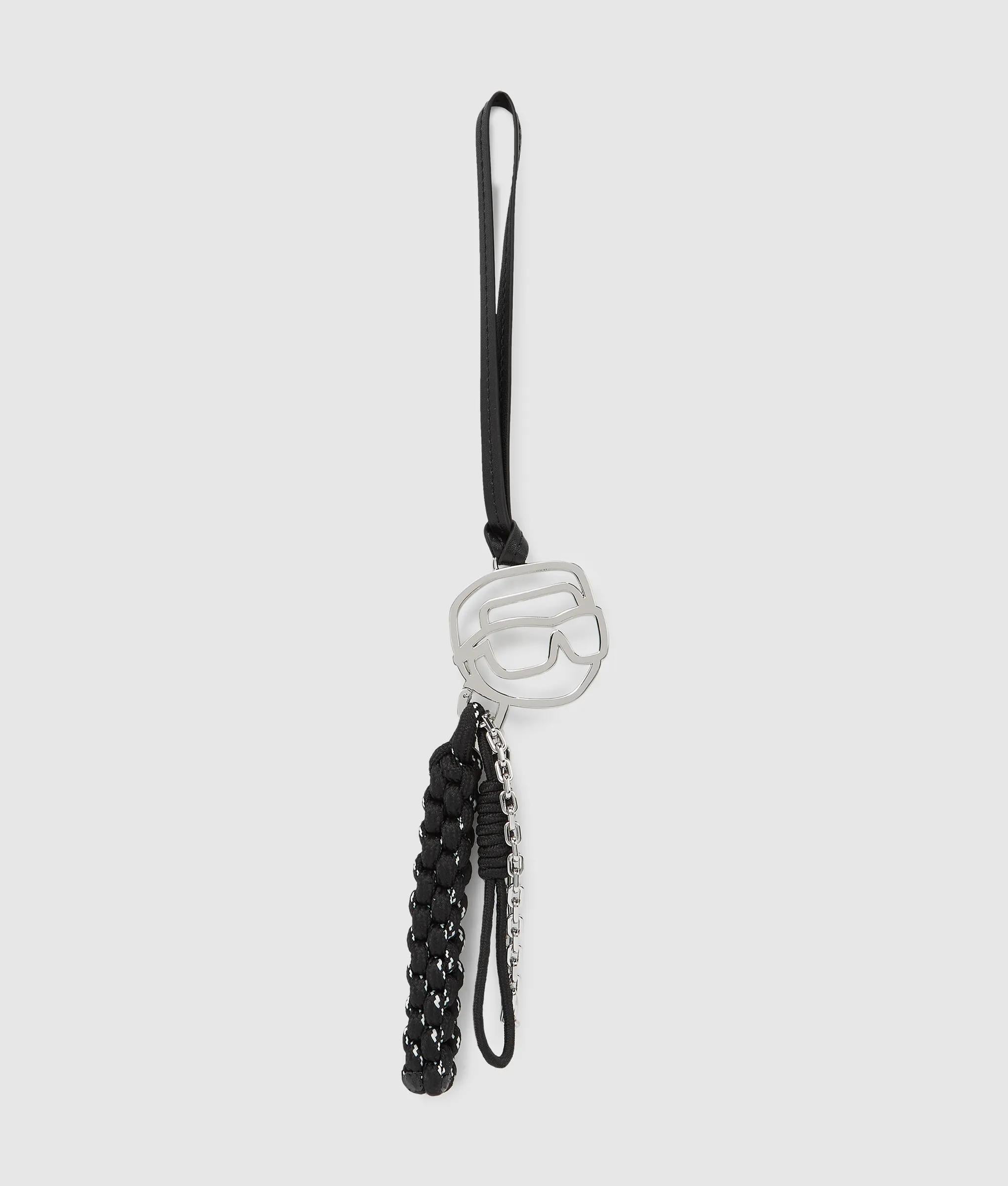 Karl Lagerfeld - Seil-schlüsselanhänger Mit Ikon Karl-kontur, Damen, Nickel, Größe: One