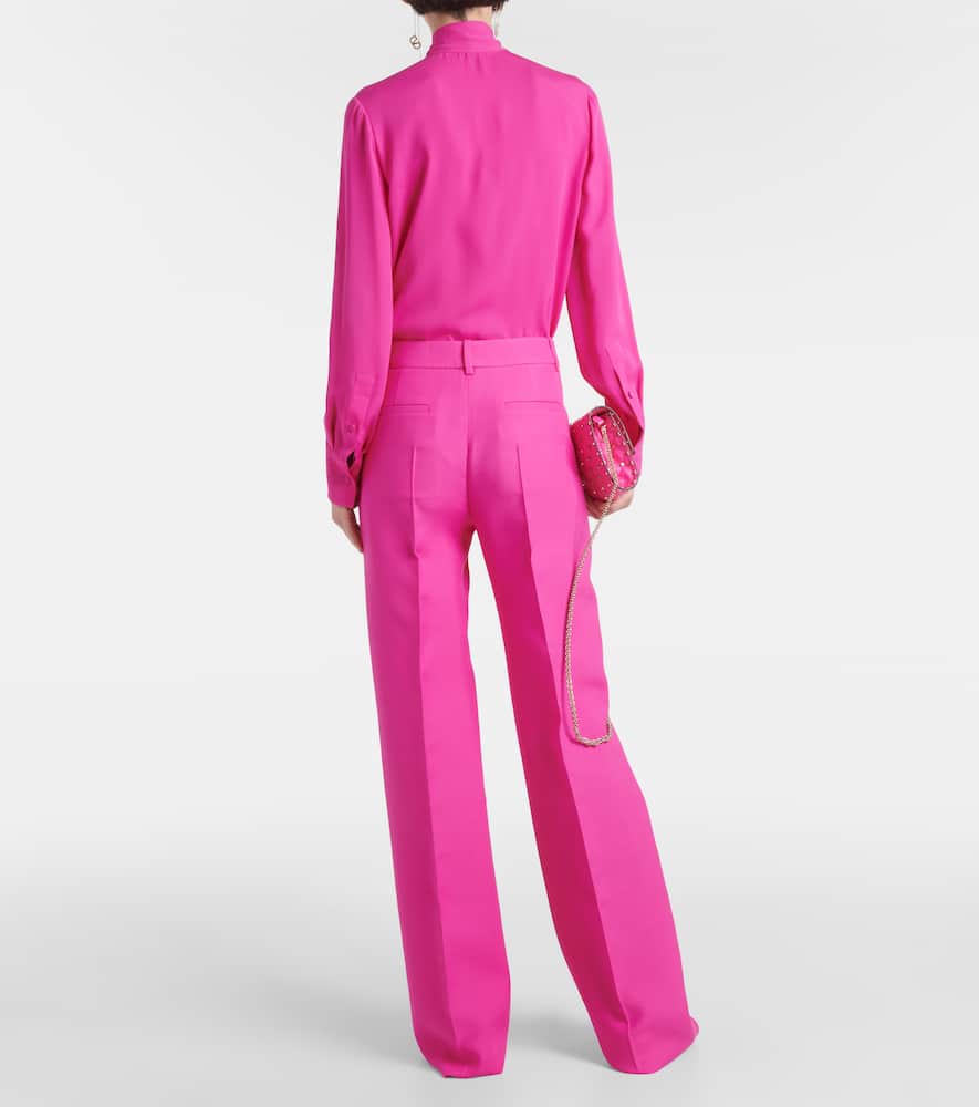 Crêpe Couture wool wide-leg pants